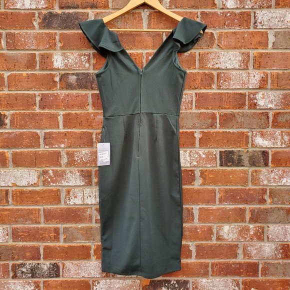 🆕️ Max + Ash Dark Green Dress Sz M - Picture 2 of 6